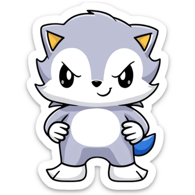 Sonic the Hedgehog, baby Sonic, and Silver the Hedgehog holding hands together sticker