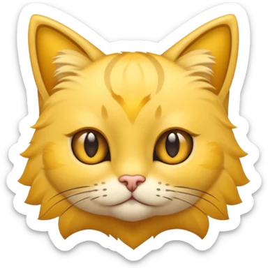 Gato amarillo de ojos de estrella sticker