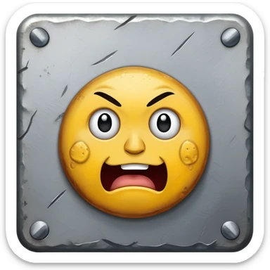 small, fat wall nail that looks hammered with an expressive face sticker