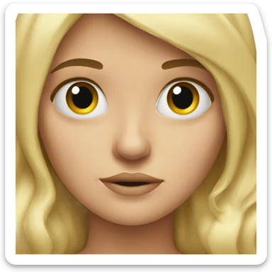 Blonde girl rolling her eyes sticker