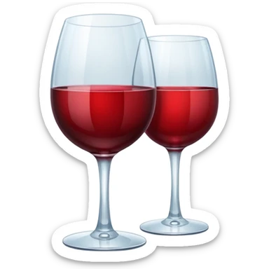 Red wine glass
 sticker