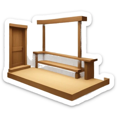 scenography wood flat sticker