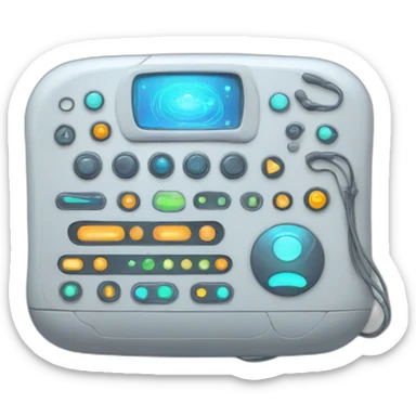 futuristic technological kit healing pad sticker