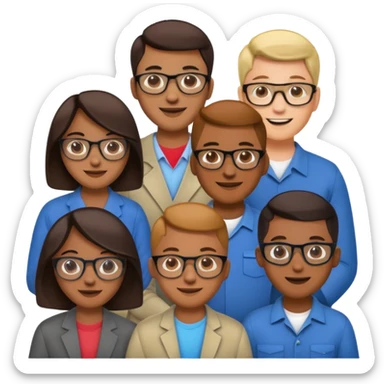 Software Engineering team (multi sex and ethnicity) sticker