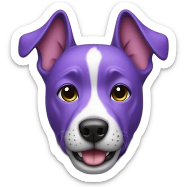 purple dog hi sticker
