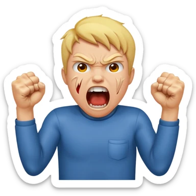 SCREAMING IN RAGE sticker