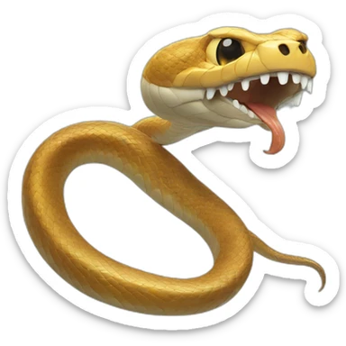 snake removed from the mouth sticker