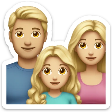 Family;blonde-dad,brunette-haired-pregnant-mother, blond-haired-baby-boy sticker