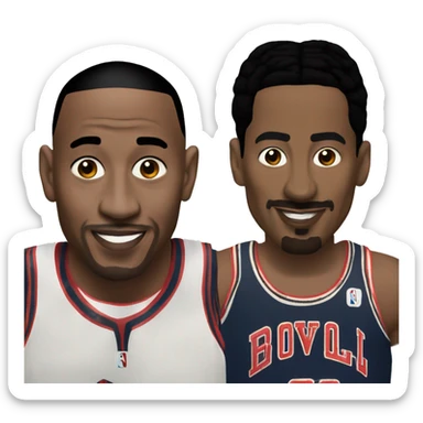 michel jordan and Pippen sticker