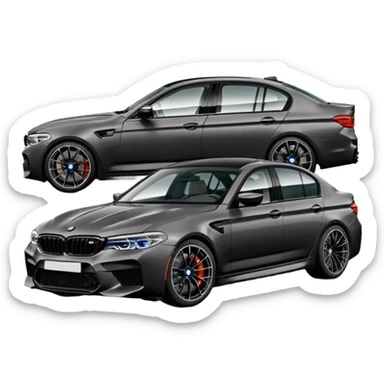 BMW M5 f90 competition all angles in front sticker