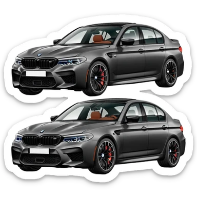 BMW M5 f90 competition all angles in front sticker
