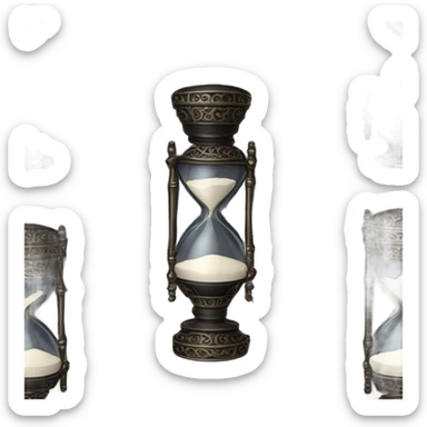 vintage ghotic black  hourglass sticker