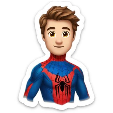 Peter Parker dressing as Spider-Man sticker