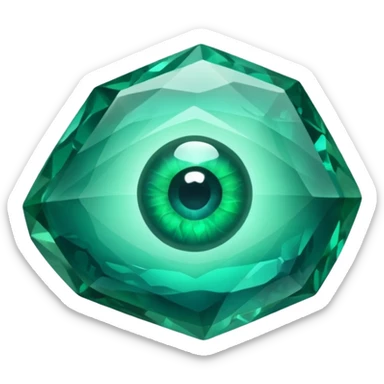 very sharp gem mineral looking like reefs, very shiny with two eyes sticker