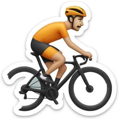 A cyclist  sticker