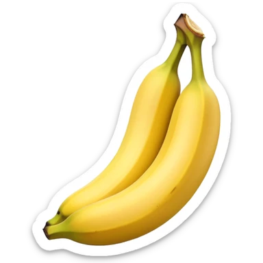 yellow banana with peel partially open sticker