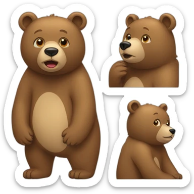 Bear with autism sticker