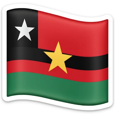 Pan African-African American Flag (Red-Black and Green horizontal stripes) sticker