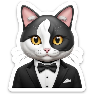 buffalo bills helmet on tuxedo cat sticker