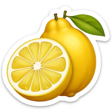 citron dont un a moitie coupe sticker