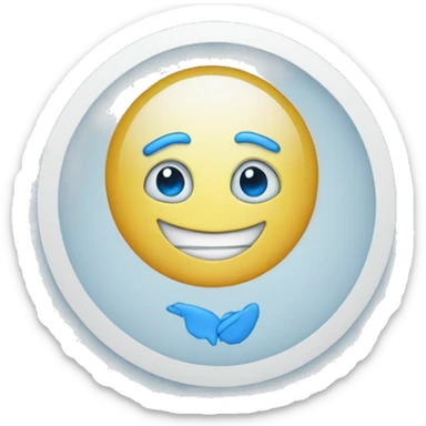 make me a blue circle emoji with a check mark in the middle sticker