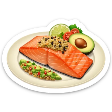 Salmon with Quinoa and Avocado sticker