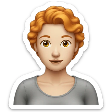 Pretty ginger young woman sticker