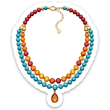 multicolored necklace sticker