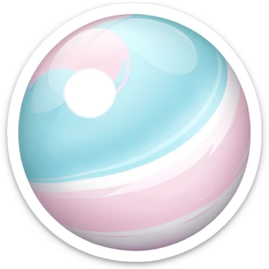 Pastel white divine marble ball sticker