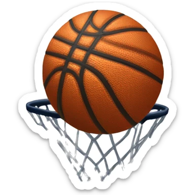 Pelota de baloncesto con una corona encima  sticker