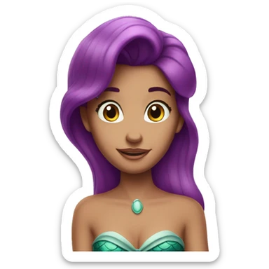 Ariel-the little mermaid-purple top sticker