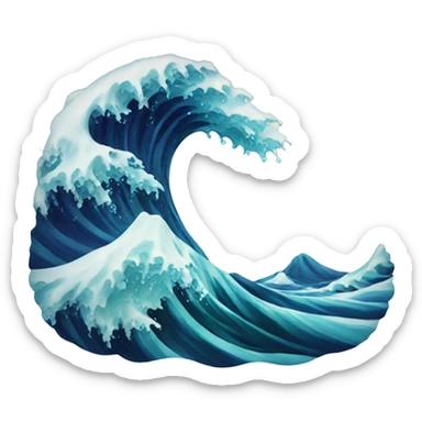 ocean wave sticker