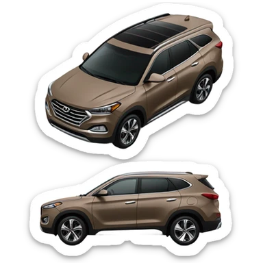 light brown suv Tuscan Hyundai  sticker