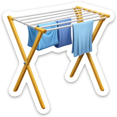 laundry drying rack sticker