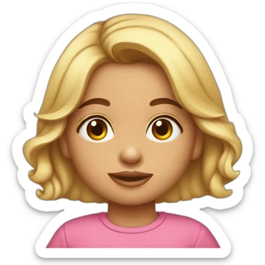 Chico ojos azules, chica morena, bebé y niña de 2 años sticker