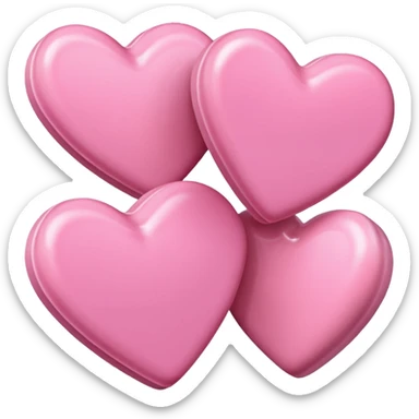pink hearts and pink candy sticker
