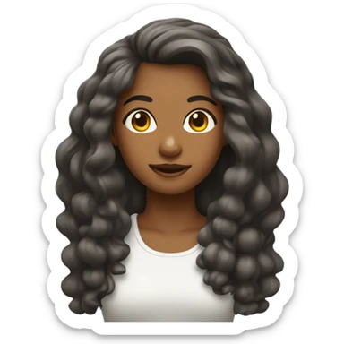 Menina com sono e cabelo bagunçado  sticker