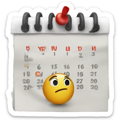 calendar on december circling the 3rd day  sticker