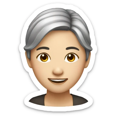 smiling, 30 years old asian woman sticker