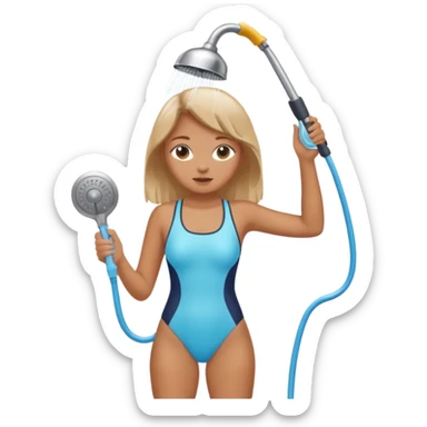make an emoji of a girl wearing her swimming suit in her show sticker