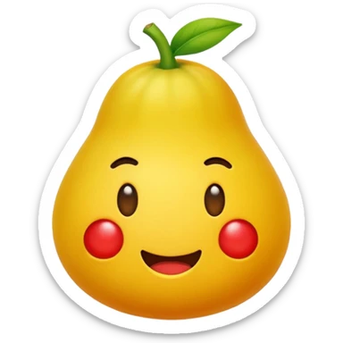 Crear un emoticón que tenga que ver con una variedad de Cambures ,como Cambur rojo, guineo, manzano , macho etc....; y que la paleta de colores sea la siguiente: Rojo Carmín, Amarillo, Amarillo Crema y Verde Pasto sticker