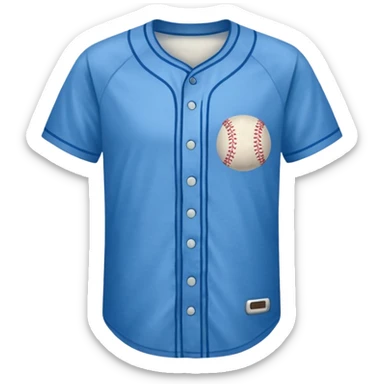 franela de beisbol color azul sticker