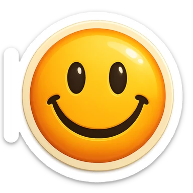 Remove the background and make it transparent, keep the emoji style and expression unchanged in retro stickers style. sticker