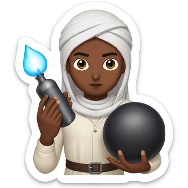 Muslim holding a bomb  sticker