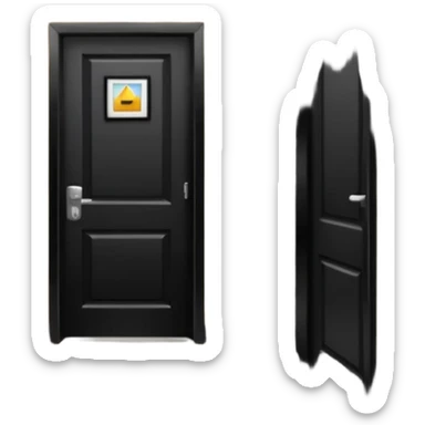 hotel room door modern hallway sticker