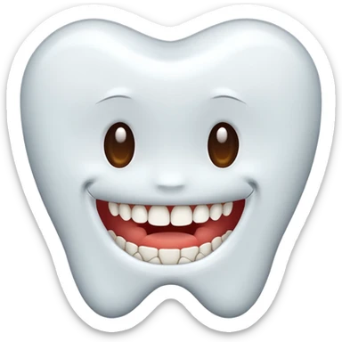 teeth without smile sticker