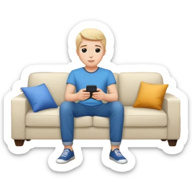 person watching a movie on the TV in their living room sticker