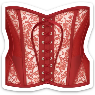 red lace corset sticker