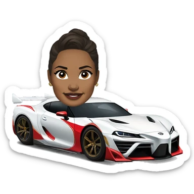 Linsey Wagner as Wonder Woman Long wheelbase widened Toyota 86 hypercar race sticker