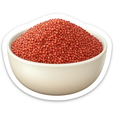 a bowl of red and white small grain quinoa sticker